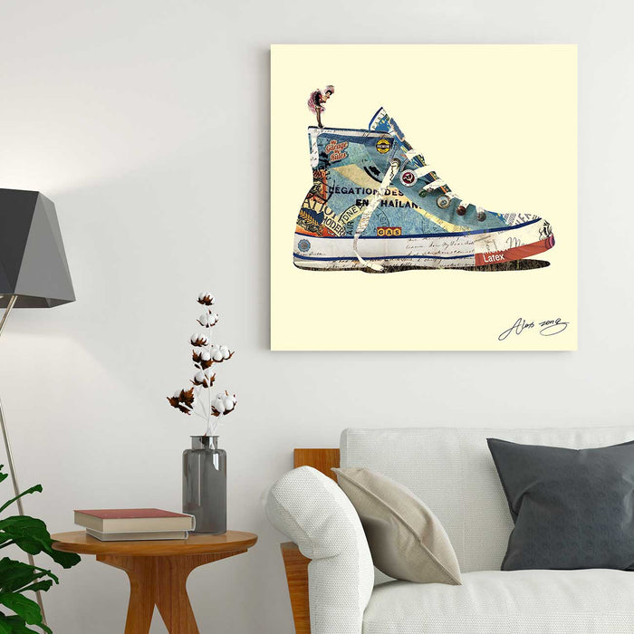 Oliver Gal 'Sparkle Sneaker Collection' Fashion and Glam Wall Art Framed  Canvas Print Shoes - Pink, White - Bed Bath & Beyond - 32481785